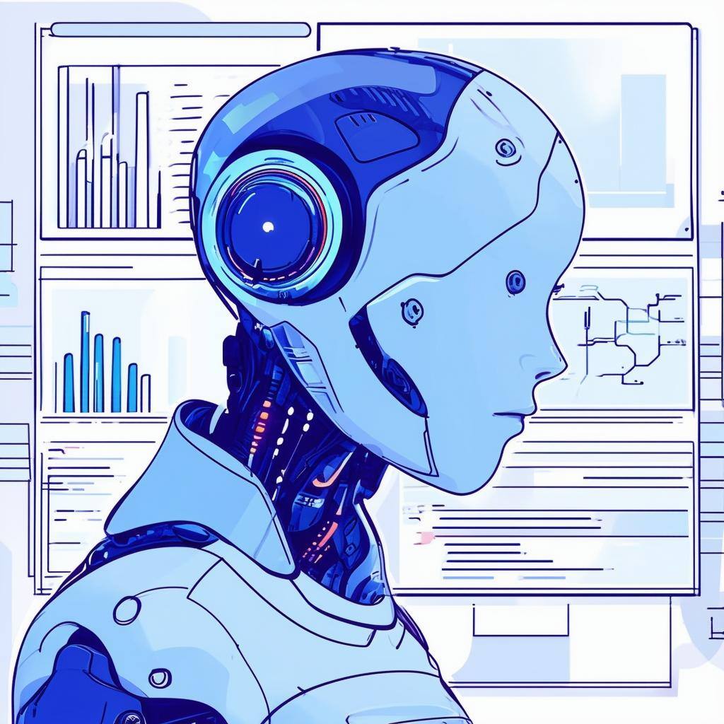 An image of a futuristic, intelligent custom bot designed to revolutionize coaching practices by providing tailored support, increasing efficiency, an